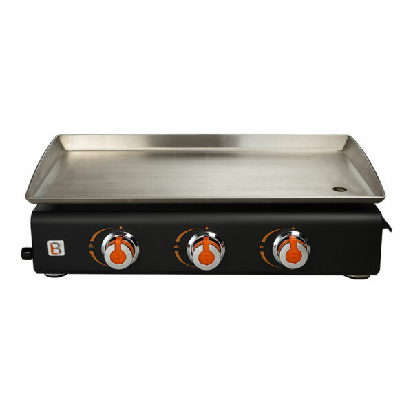 Plancha Silvia II Noir 3 Feux Plaque Inox Brasero