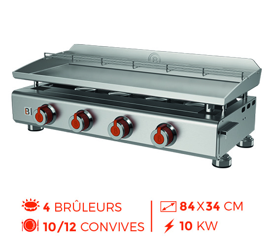 Plancha Silvia Inox 4 FEUX