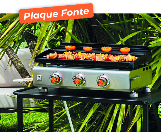 Plancha Silvia Inox 3 FEUX plaque en fonte