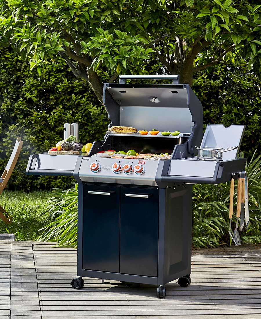 Barbecue Monroe Black Pro 3 Feux + 1