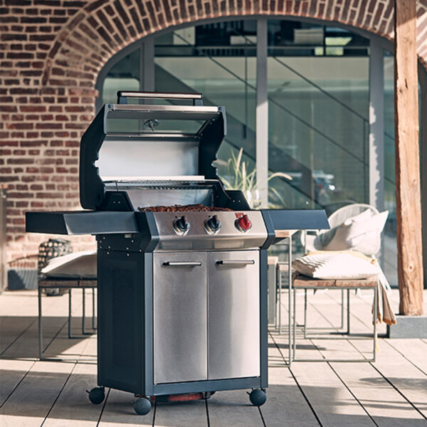 BARBECUE GAZ MONROE PRO X3S TECHNOLOGIES INTELLIGENTES TURBO ZONE EASY CLEAN HEAT RANGE ENDERS