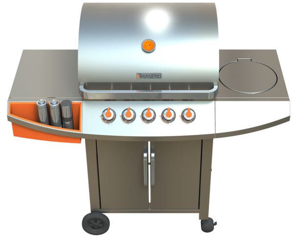 9710009 - BBQ INOX CELESTE 5 FEUX BASERO