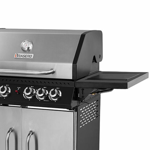 BARBECUE PERTH INOX 4 FEUX 1 BRULEUR LATERAL BRASERO