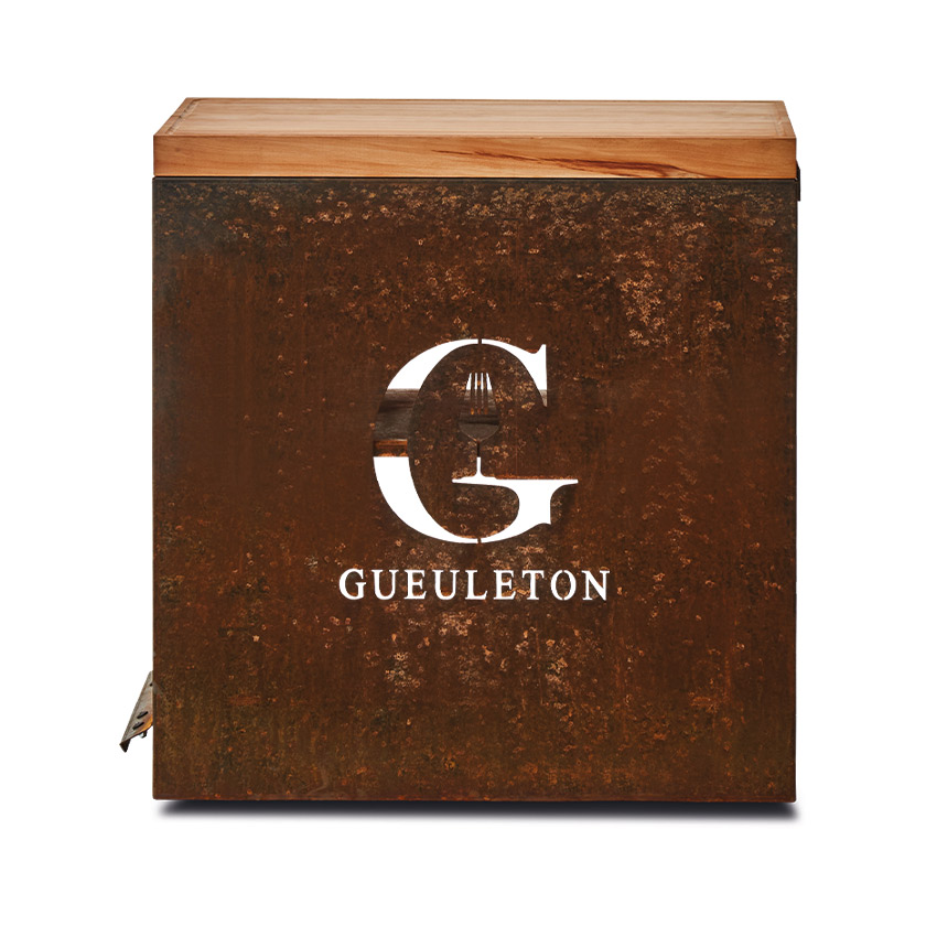 Desserte Gueuleton Acier Corten Meuble exterieur Barbecue Cuisson exterieur Brasero Gueuleton