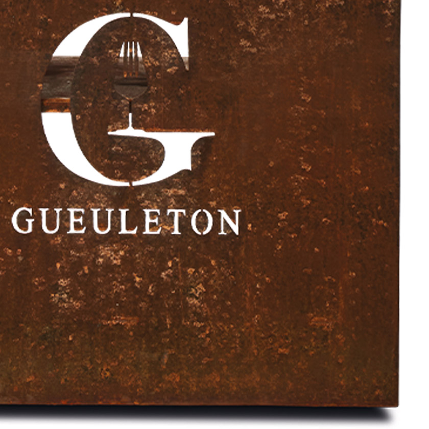 Desserte Gueuleton Acier Corten Meuble exterieur Barbecue Cuisson exterieur Brasero Gueuleton