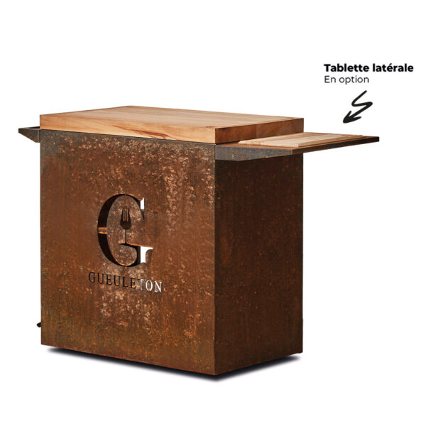 Desserte Gueuleton Acier Corten Meuble exterieur Barbecue Cuisson exterieur Brasero Gueuleton