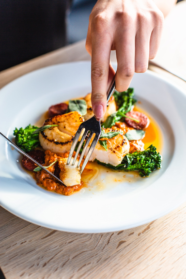 Saint-Valentin plat coquilles saint jacques