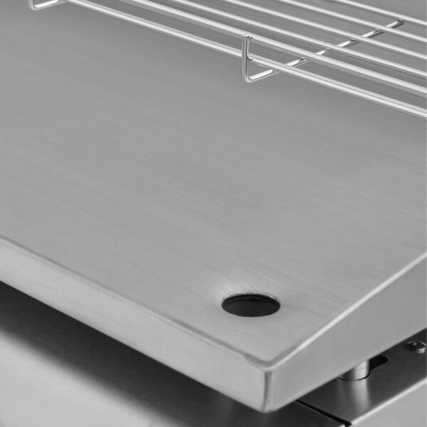 Plancha gaz Silvia IIG 2 feux inox Grille de maintien chaud Brasero