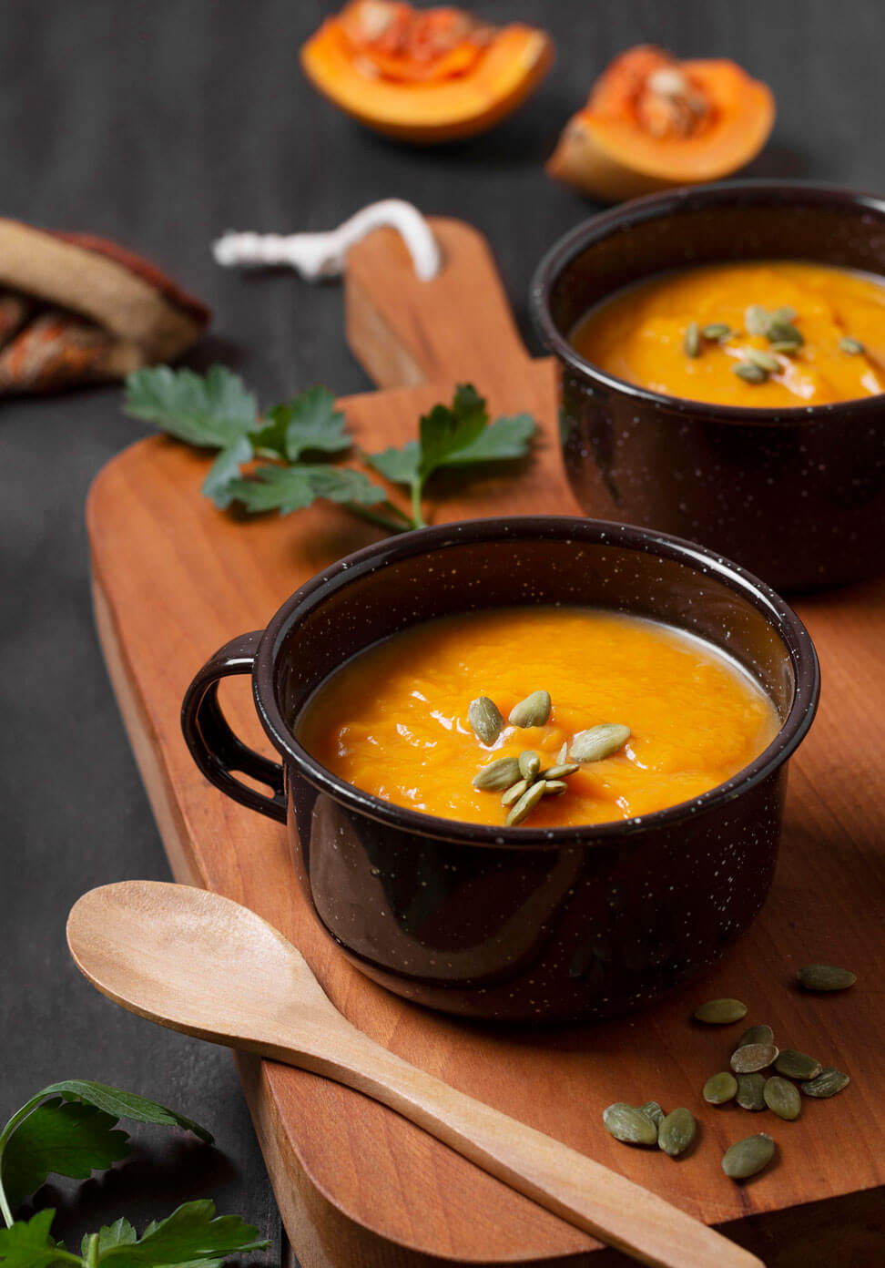 Soupe de butternut et graines de courges