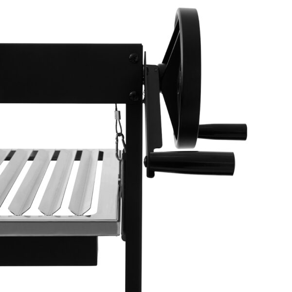 Barbecue Bois Charbon Tenerif Chariot manivelle grille hauteur ajustable Brasero lateral Barbecue Brasero