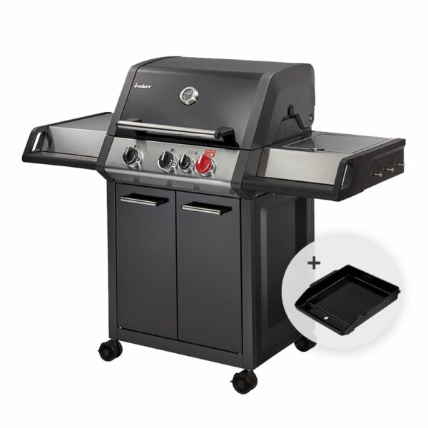 Pack Barbecue Monroe Black 3SIK Plaque en fonte Enders